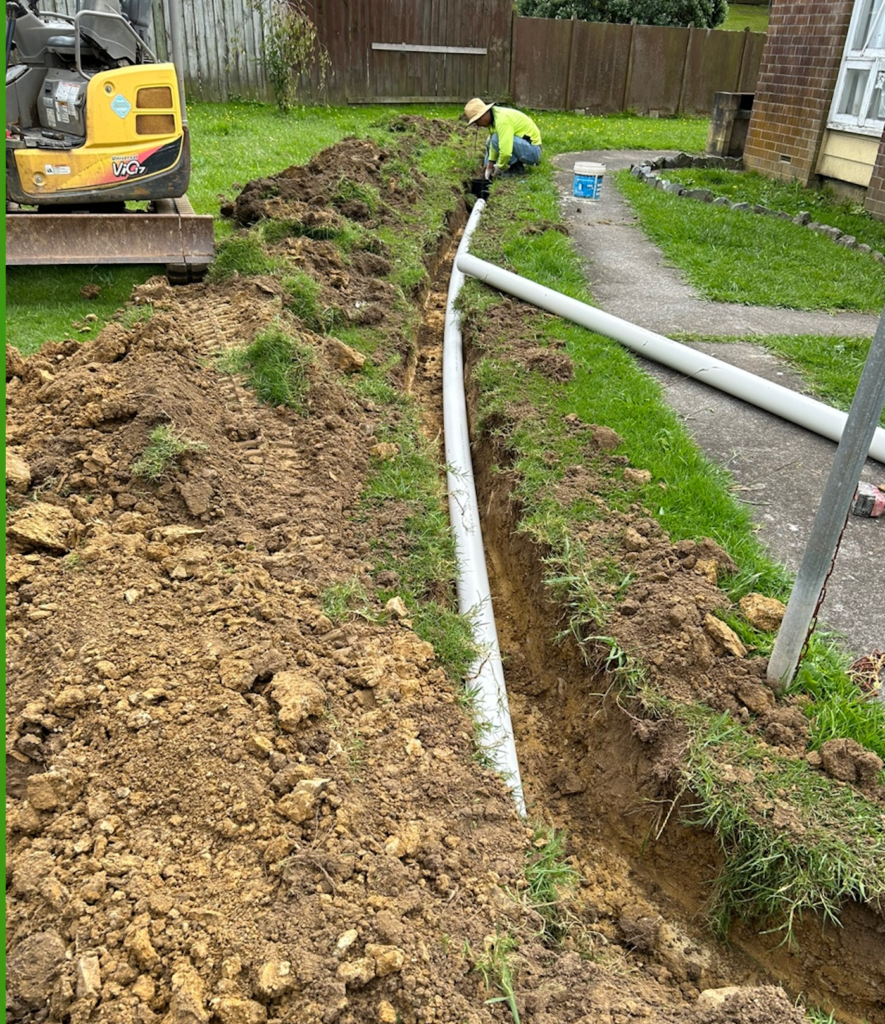 Novacoil piping during installation